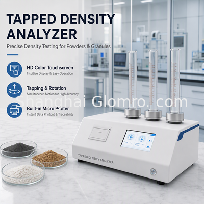 Çok istasyonlu Tapped Density Analyzer Yüksek Tekrarlanabilirlik Toz Fiziksel Mülkiyetleri Tester QC Laboratuvarı için