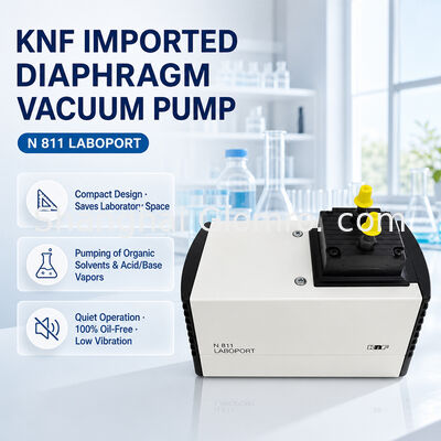 KNF N811KT.18 Kimyasallara dayanıklı diafragma vakum pompası vakum filtrasyonu için PTFE kaplamalı diafragma